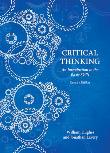 Book cover: “Critical Thinking” with gears and text in white on blue.