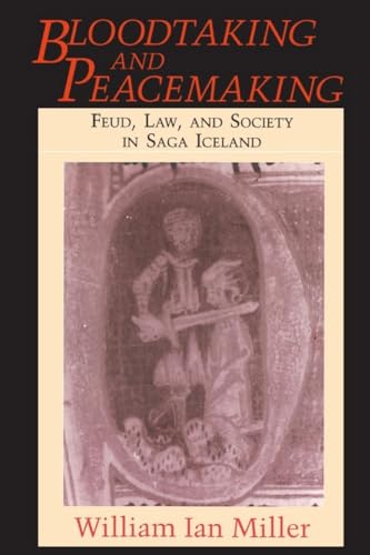 Book cover: “Bloodtaking and Peacemaking: Feud” with a medieval carving.