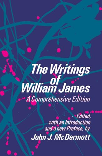 Book cover for “The Writings of William James” with abstract blue design.