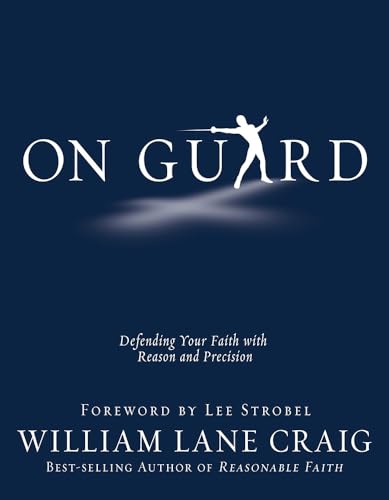 Book cover titled On Guard by William Lane Craig with a fencer silhouette graphic.