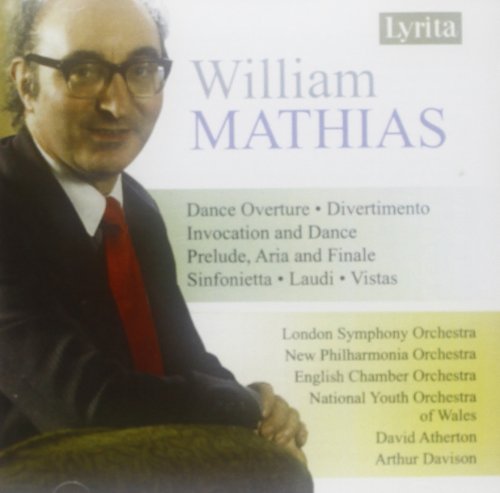 CD cover featuring composer William Mathias in a suit and glasses.