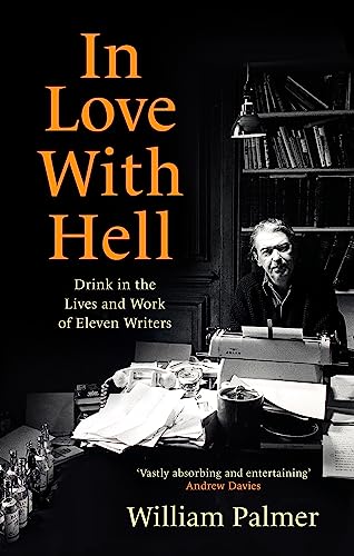 Book cover: "In Love With Hell" featuring a writer at a typewriter.