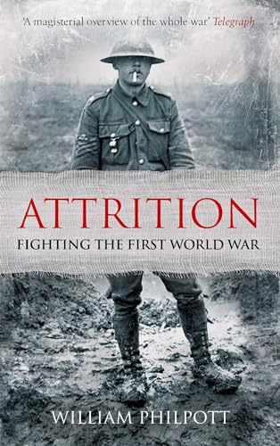 Book cover: "Attrition," depicting a WWI soldier in muddy trenches.