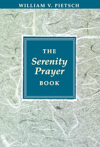 Blue book cover with white text reading "The Serenity Prayer Book.