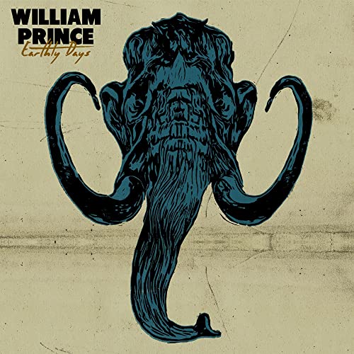 CD cover for William Prince’s “Earthly Days” featuring a mammoth illustration.