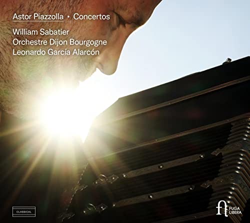 CD cover featuring a bandoneón and a man’s profile in sunlight.