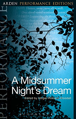 Book cover for “A Midsummer Night’s Dream” with dark branches and text.