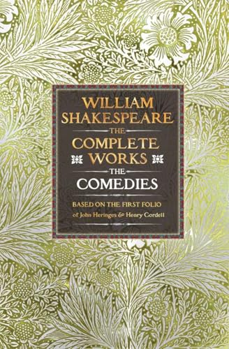 Book cover: "William Shakespeare Complete Works: The Comedies" with floral design.