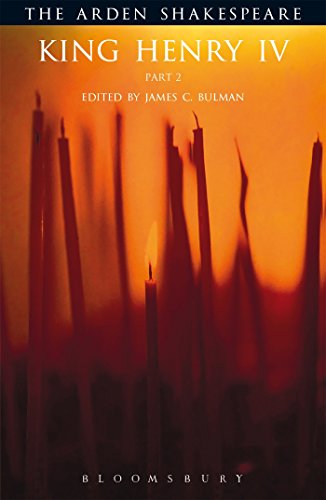 Cover of "King Henry IV Part 2" with burning candles in orange tones.