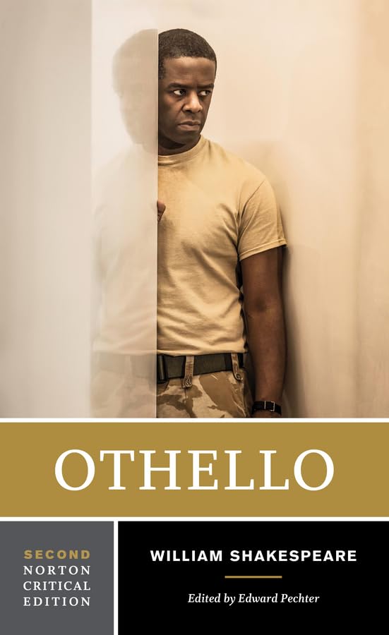 Book cover for "Othello" by William Shakespeare, featuring a portrait.