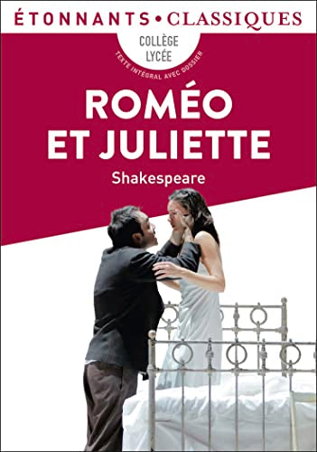 Red book cover featuring Romeo and Juliet in a romantic embrace.