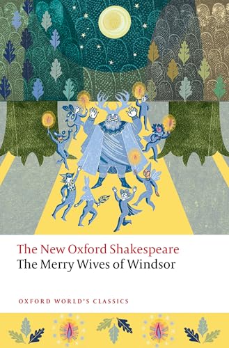 Book cover: “The Merry Wives of Windsor” with fantastical forest illustration.
