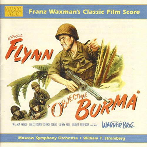 CD cover for “Objective Burma” film score with soldier illustration.