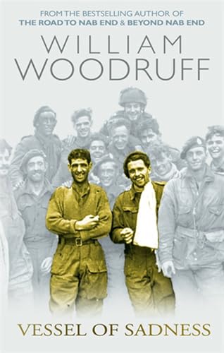 Book cover: "Vessel Of Sadness" by William Woodruff, featuring soldiers.