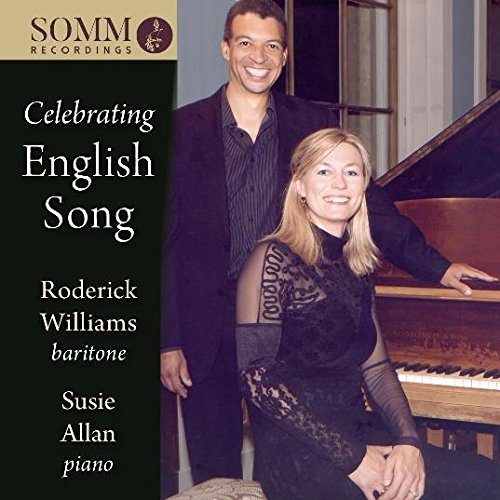 CD cover featuring a man and woman beside a piano, black and gold design.