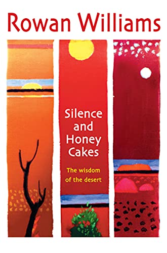 Book cover with abstract desert landscape and title “Silence and Honey Cakes”.