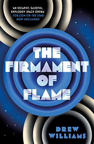 Book cover: “The Firmament of Flame” with concentric blue circles.