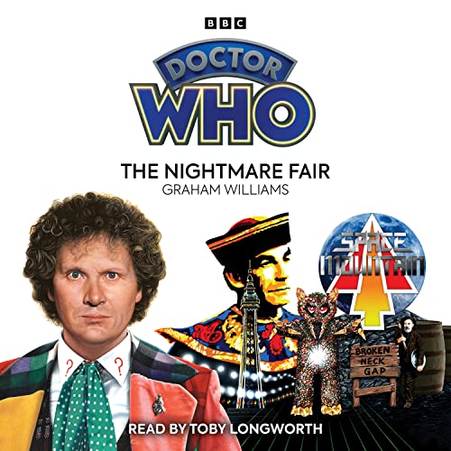 Doctor Who novelisation cover featuring the 6th Doctor and fairground imagery.