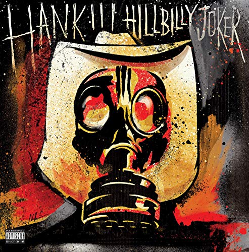 CD cover: stylized illustration of a figure wearing a gas mask.