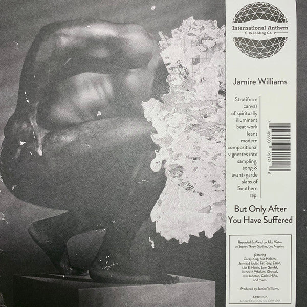 Vinyl record cover featuring a grayscale portrait of Jamire Williams.