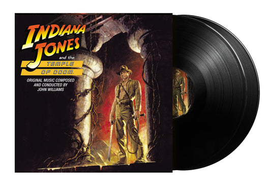 Indiana Jones and the Temple of Doom vinyl record with cover art.