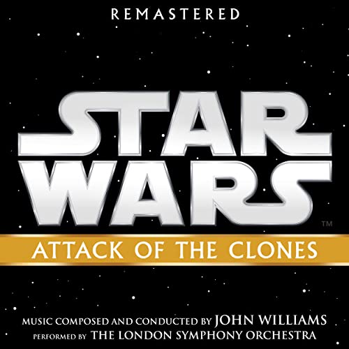 Star Wars: Attack of the Clones soundtrack CD cover with silver logo.