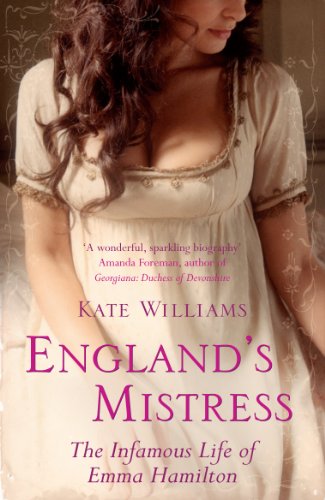 Book cover featuring a woman in a period dress with the title England's Mistress.