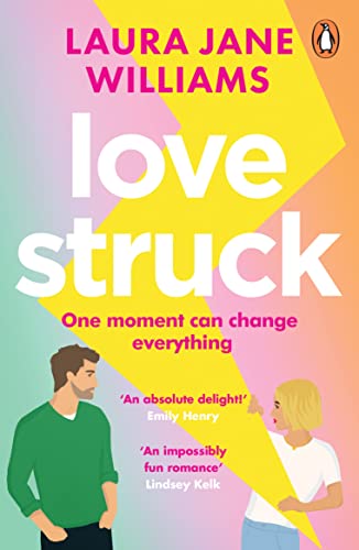 Book cover for “Lovestruck” by Laura Jane Williams, featuring illustrated couple.