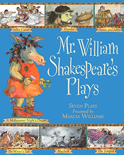 Book cover: "Mr. William Shakespeare's Plays" with illustrated characters.