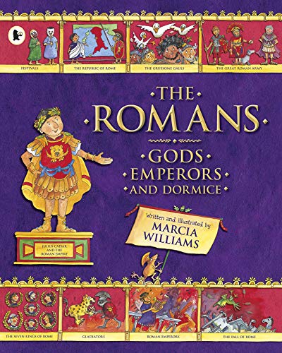 Book cover: “The Romans” with illustrated child in Roman attire.
