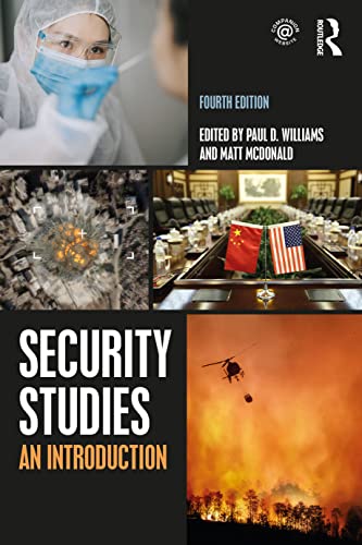 Book cover for "Security Studies: An Introduction" with images of global events.