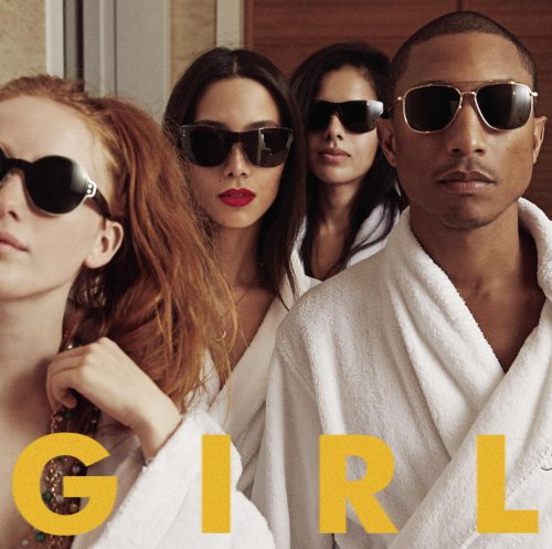 Four people in sunglasses and robes, with the word "G I R L" overlaid.