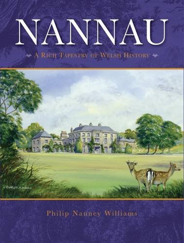 Book cover showing a painting of a stone manor house with deer in foreground.