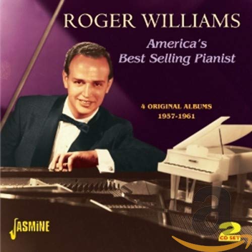 Roger Williams portrait at a piano, CD cover for a 2-CD set.