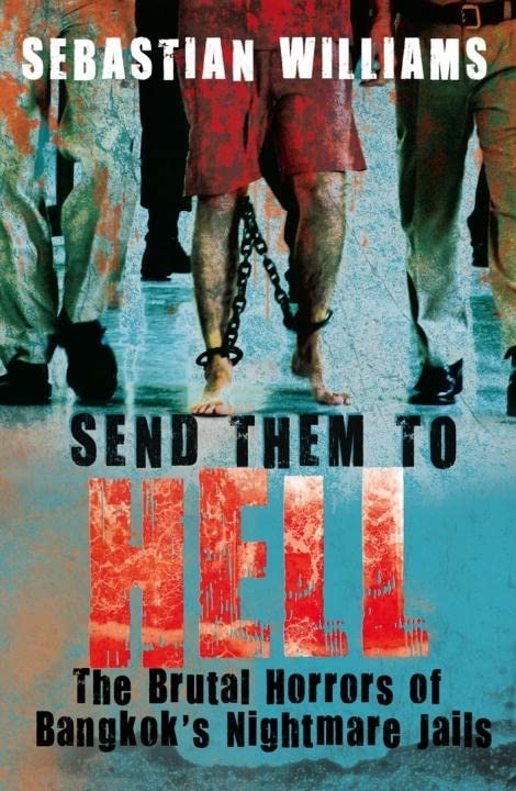 Book cover depicting chained legs, red text reading "HELL," and author name.
