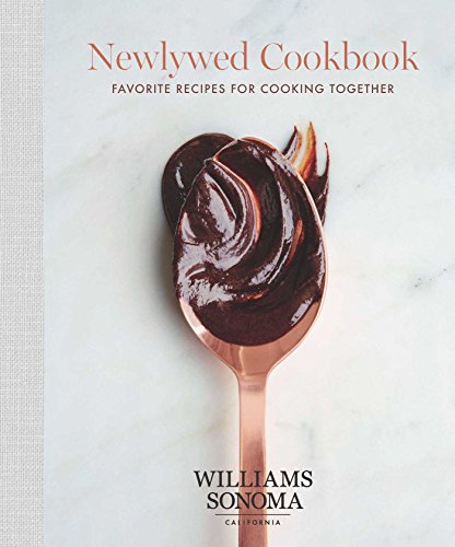 Cookbook cover with swirling chocolate on a spoon, titled "Newlywed Cookbook".