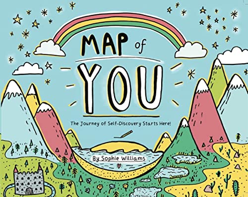 Book cover with colorful illustrated landscape and the title “Map of You.”