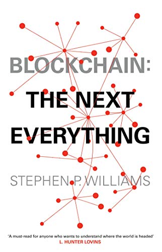 Book cover with gray text and a network of red dots.