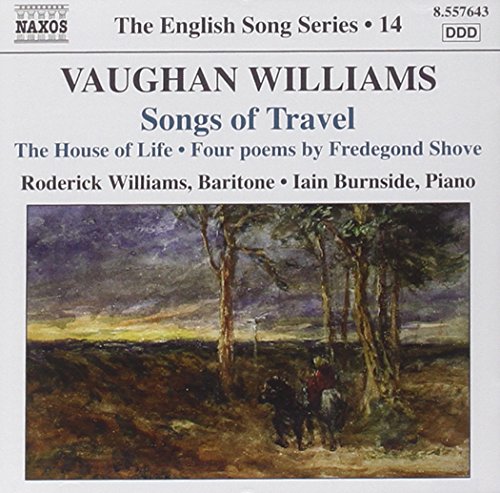 CD cover for Vaughan Williams’ “Songs of Travel” with a landscape painting.