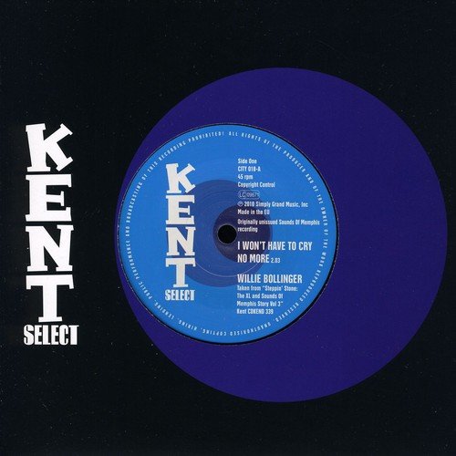 Blue vinyl record with "Kent Select" label on a black background.