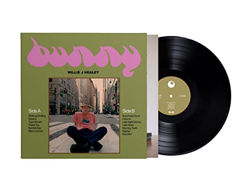Vinyl record of Willie J Healey’s “Bunny” with album cover and black disc.