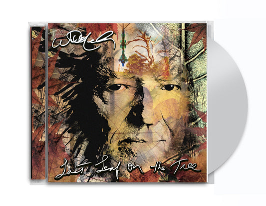 CD cover featuring a stylized portrait of Willie Nelson layered with autumn leaf imagery.