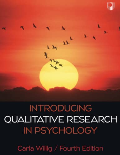 Book cover: sunset with birds, title “Introducing Qualitative Research in Psychology.”