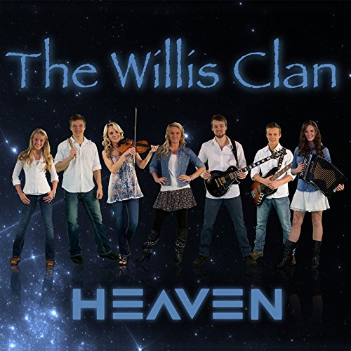 "CD cover featuring 'The Willis Clan' band members holding instruments against a starry background."