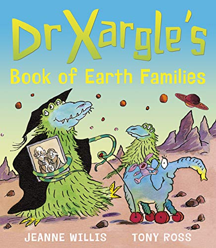 Book cover featuring two green alien creatures on a planet with a Saturn-like planet.