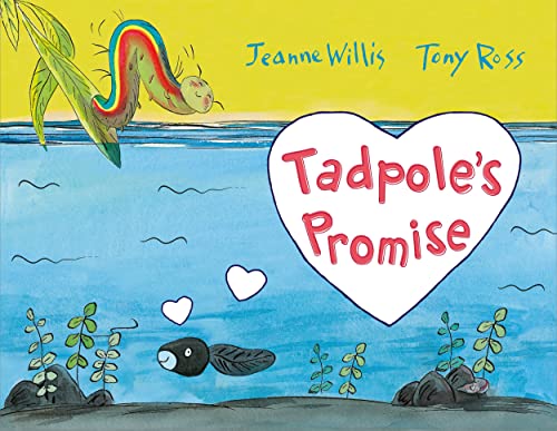 Children’s book cover with a tadpole, hearts, and a dragonfly.