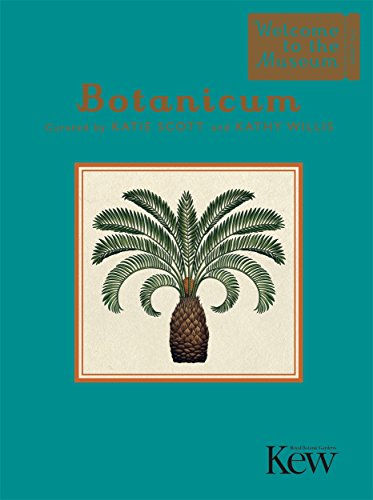 Book cover with illustrated palm fronds and "Botanicum" title.