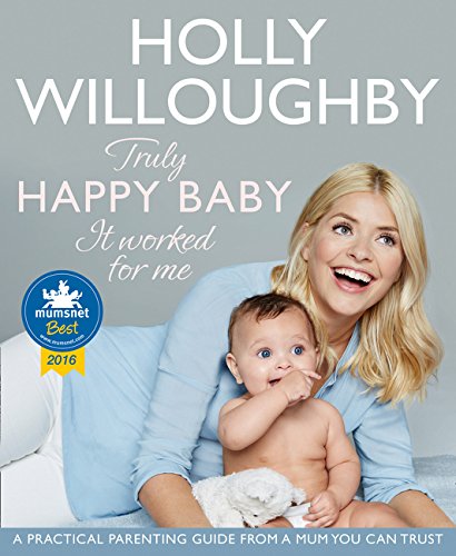 Book cover featuring Holly Willoughby with a baby, titled "Truly Happy Baby.
