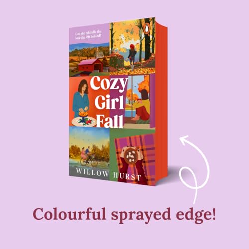Book cover with autumn scenes, a woman, and the title "Cozy Girl Fall.