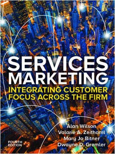 BookBok cover for Services Marketing 4th Edition featuring a blue aerial cityscape.
